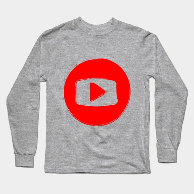 youtube logo Long Sleeve T-Shirt by M_Mary